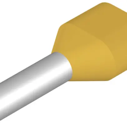 Capocorda doppio Weidmüller H isolato 2×1mm² 8mm giallo sciolto 