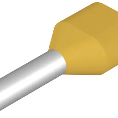 Embout de câble jumelé Weidmüller H isolé 2×1mm² 8mm jaune sac multiple 