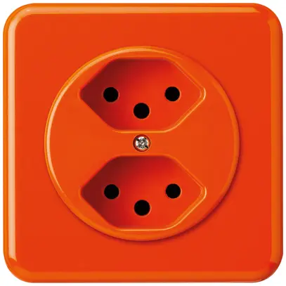 Prise ENC basico 2×type 13S orange 