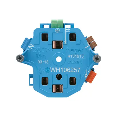 Intérieur pour prise Hager 2×T13/23 1×S E 