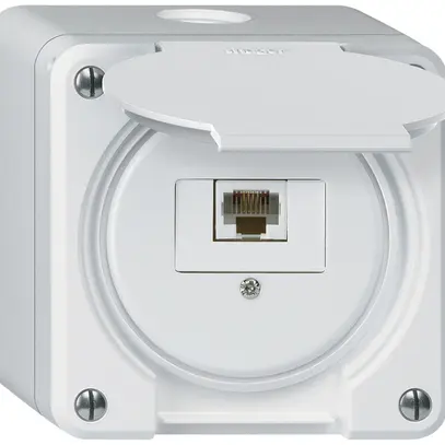 Scatola di raccordo AP robusto IP55 bianco 1×RJ45/u 