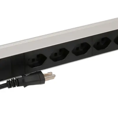 Prise multiple PDU 19" MH maxCONNECT 8×T23 1HE 3×1.5mm² 3m alu/noir 