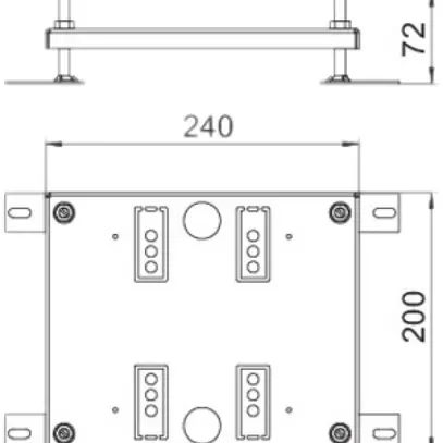 Extension de hauteur Bettermann 240×200×15mm zinguée en continu 