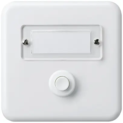 Poussoir de sonnerie ENC basico blanc avec porte-étiquette 