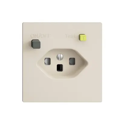 Prise ENC EDIZIOdue T23 FI 30mA F, shutter, crema 