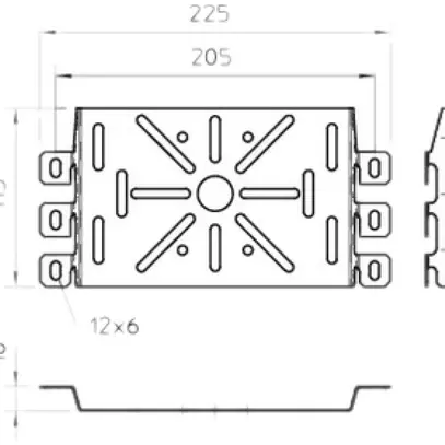 Placca di montaggio Bettermann 225×115mm zincato 