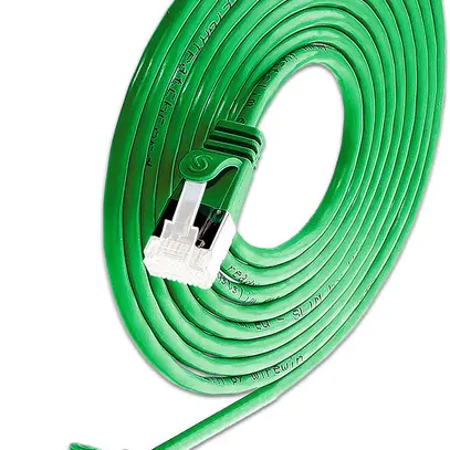 Cavo patch SLIM: 25cm, verde, 50 pezzi Cat.6A, U/FTP, jack non infrangibile 