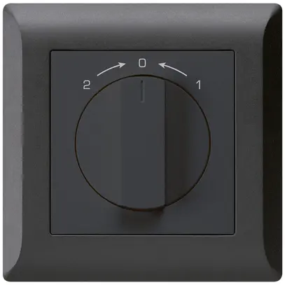 UP-SchwenkTaster 1->0<-2 schwarz kallysto.line mit Drehgriff 