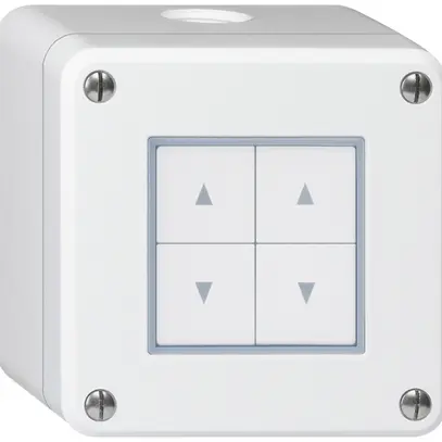 Interruttore per tapparelle AP robusto IP55 bianco con 4 tasti di comando 