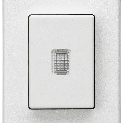 Poussoir INC Hager FLF 10A/250V 0/1L illuminé blanc 