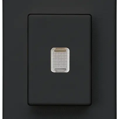 Interrupteur à poussoir INC Hager FLF 10A/250V 3/1L illuminé noir 