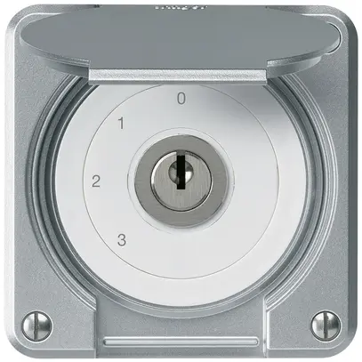 Interruttore a chiave INC robusto IP55 con copertura S5/1P alluminio 