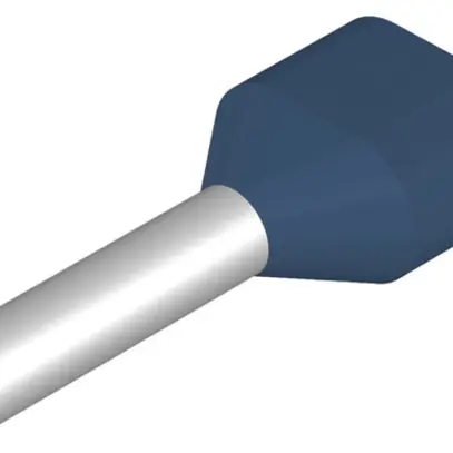 Zwillings-Aderendhülse Weidmüller H isoliert 2×2.5mm² 12mm blau DIN lose 