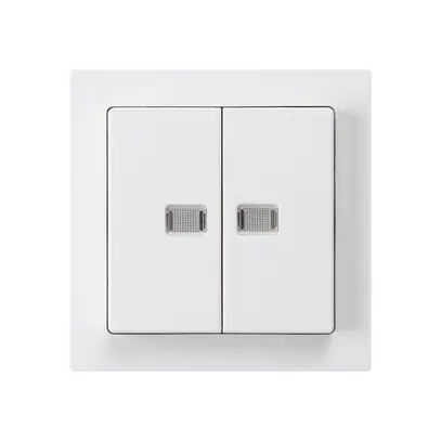 Pulsante luminoso INC kallysto 2×AR/1P con 2 lenti bianco 