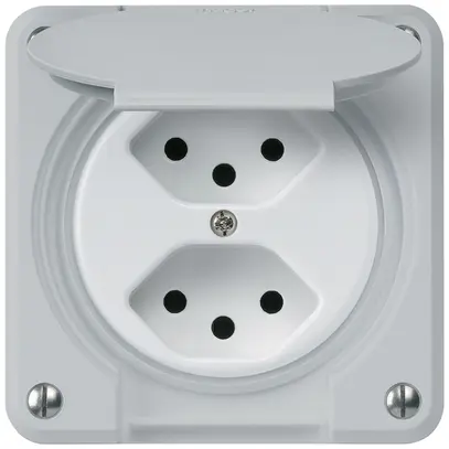 Presa INC robusto 2×tipo 13 grigio 