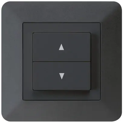 Poussoir pour stores ENC kallysto.trend noir avec 2 touches bornes enfichables 