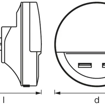 Luce notturna per prese LDV LUNETTA LED, bianco 