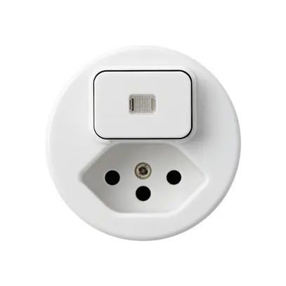 Inserto per combinazione luminosa A-R/1L+T13 bianco basico protezione bambini 