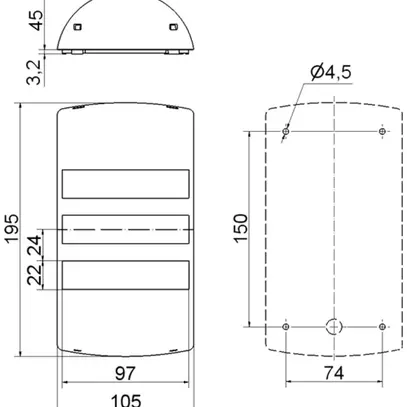 Colonne signalétique LED Flat SIGN BM 115…230VAC clair 