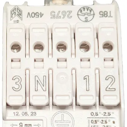 Borne de connexion 5P 0.5…2.5mm² étrier de mise à terre bc 