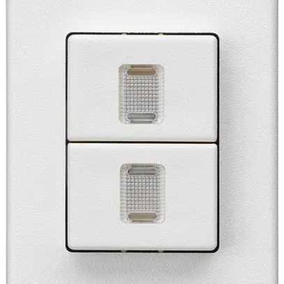 Poussoir double INC Hager FLF 10A/250V 0/1L illuminé blanc 