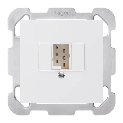 Presa a spina e di raccordo kallysto 1×TT83 bianco con piastra di fissaggio 