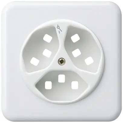 Kit frontale INC per presa Hager basico 3×tipo 23 1×S G bianco 