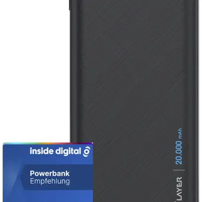 Batterie externe XLayer Micro 20000mAh 2×USB-A ≤2A 145×70×26mm 420g noir 