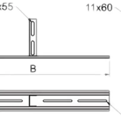 Sospensione centrale Bettermann p.pensile US 3 B500mm acciaio galvanizzato 