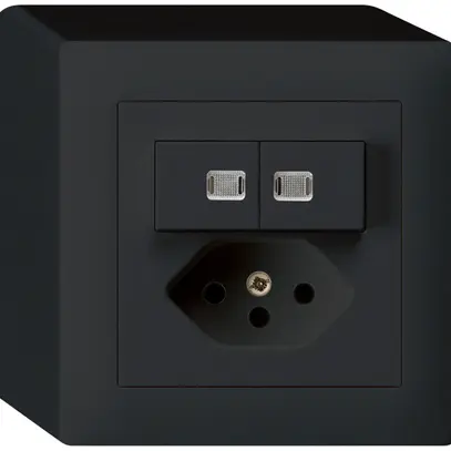 Combinazione luminosa AP 2×AR/1L+T13 nero kallysto 2 lenti 