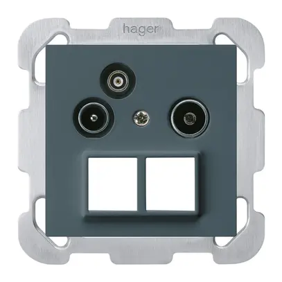 Prise pour antenne ENC R/TV/données kallysto HMS B 2GHz 10.5db anthracite 