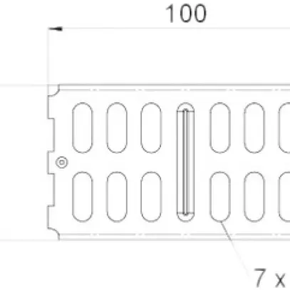 Raccordo longitudinale Bettermann 60×100mm per canale MKS zincato 