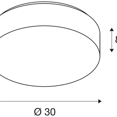 Plafoniera/lpda a muro LED SLV LIPSY 30 DRUM 15W 1600lm 3000/4000K IP44 300mm bi 