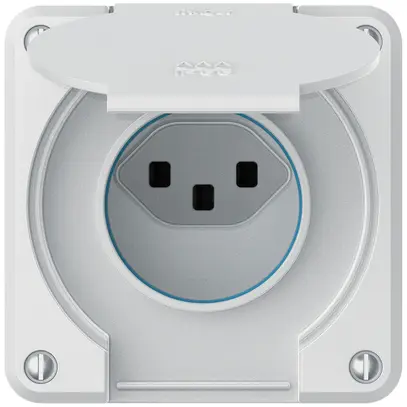 Presa INC robusto 1×tipo 23 IP55 bianco 