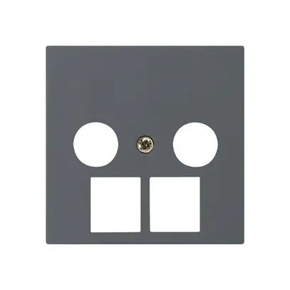 Placca frontale kallysto 2×coassiale/2×RJ45 antracite 