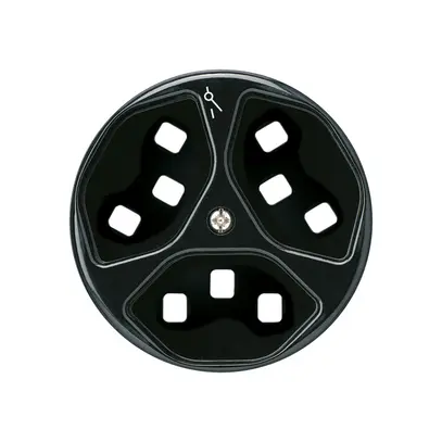Disque frontal pour prise Hager basico 3×type 23 1×S H noir 