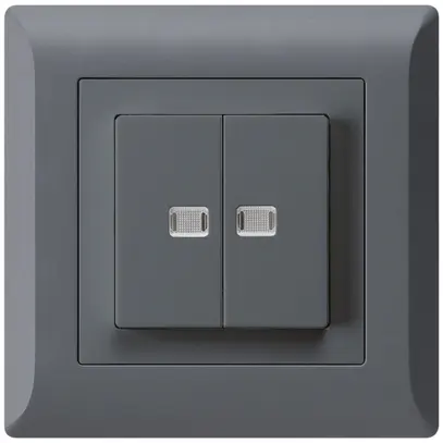 Contact à poussoir lumineux ENC kallysto.line 2×A-R/1P avec 2 lentilles an 