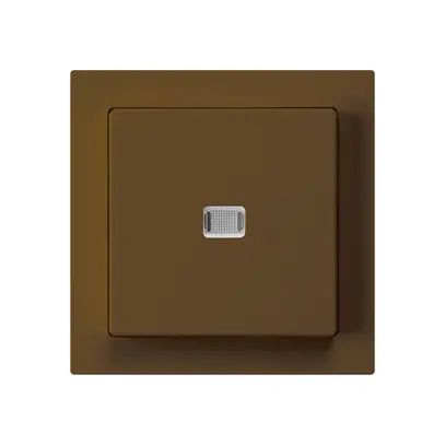 Contact à poussoir lumineux ENC kallysto ARK brun 