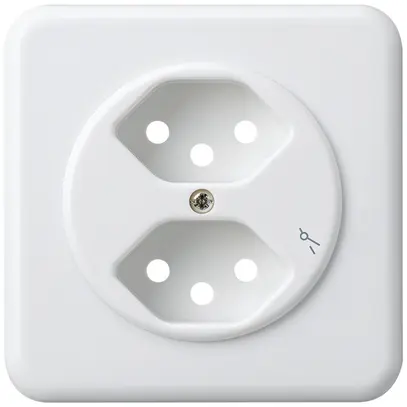 Kit frontale INC basico 2×tipo 13/1 86×86mm bianco 