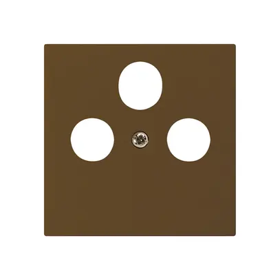 Plaque frontale kallysto brun pour R/TV/SAT 60×60mm 