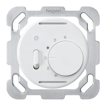 Insert thermostat d'ambiance ENC basico plaque de fixation blanc interrupteur 