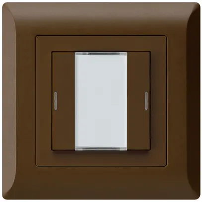 Poussoir ENC kallysto.line KNX 2×LED RGB s/e-link brun 