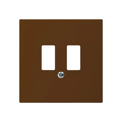 Plaque frontale kallysto pour prise USB brun 