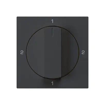 Kit frontale per interruttore rotativo S3 60×60mm kallysto 2-1-2-1 nero 