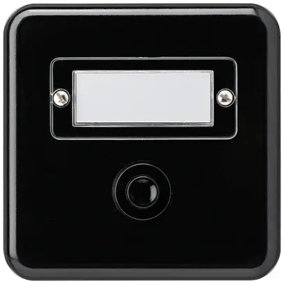 Tasto di suoneria INC basico nero con etichetta 