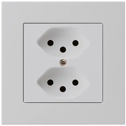 Prise ENC kallysto.pro 2×T13 gris clair avec sécurité enfants 