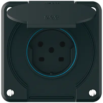 Presa INC robusto 1×tipo 15 IP55 nero 