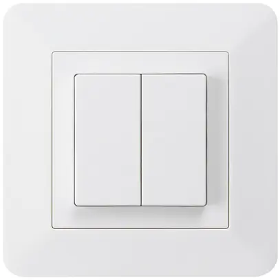 Pulsante INC kallysto.trend 2×A-R/1P bianco 