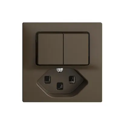 Combinaison 2×A-R/1L+T23 16A EDIZIOdue coffee 