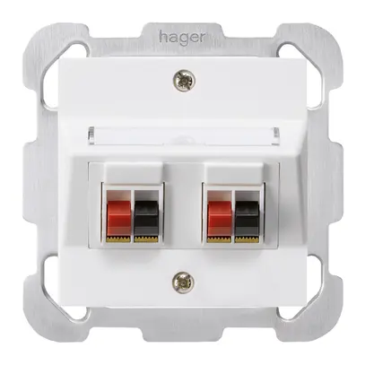 UP-Audiodose kallysto 2-fach ws Klemmanschluss 2 Lautsprecher Befestigungsplatte 